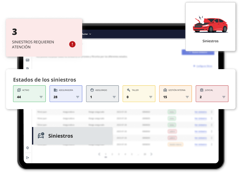 Módulo centro de siniestros Insurhub